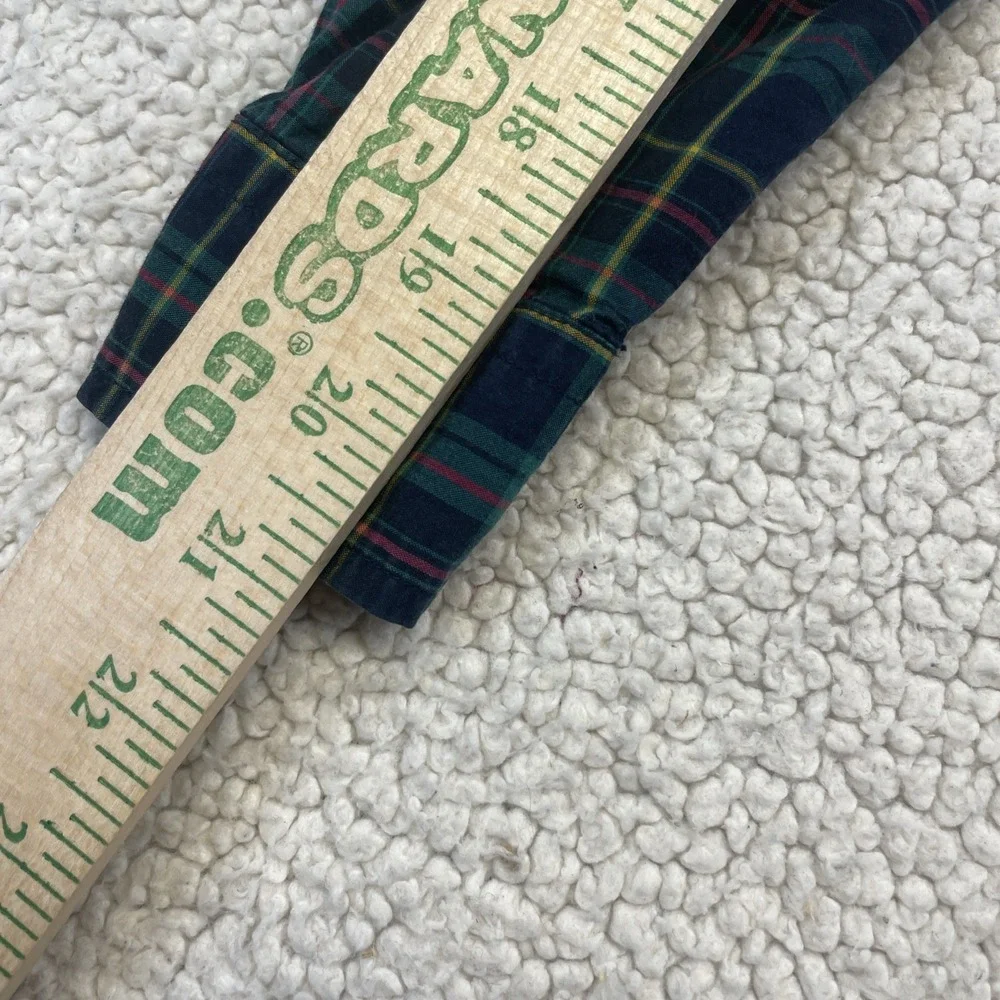 Ralph Lauren Shirt Boy Size 5 Blue Green Plaid Button Down Long Sleeve Pony Logo